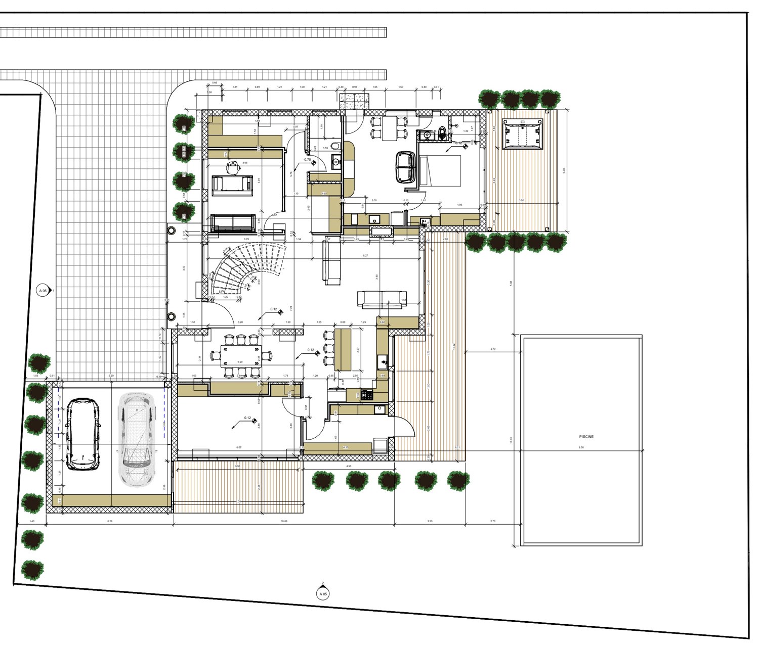 Plan du rez-de-chaussée de la maison d'Oncy-sur-École