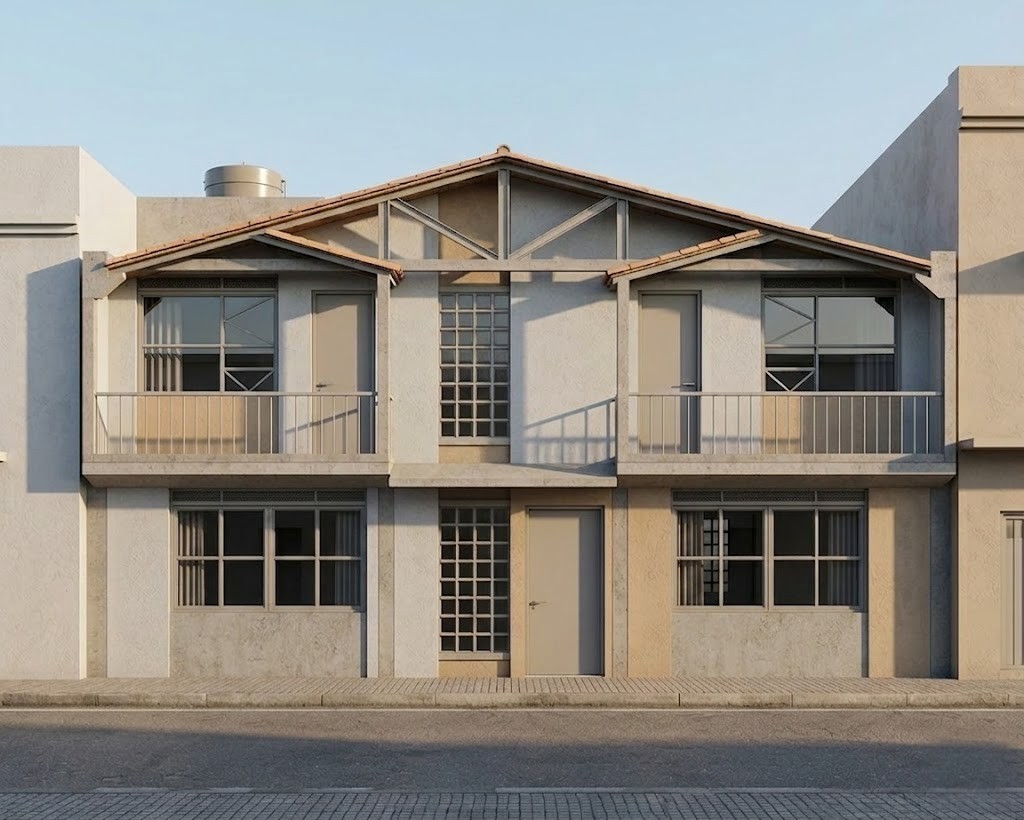 Casa Bertel two-level house concept render