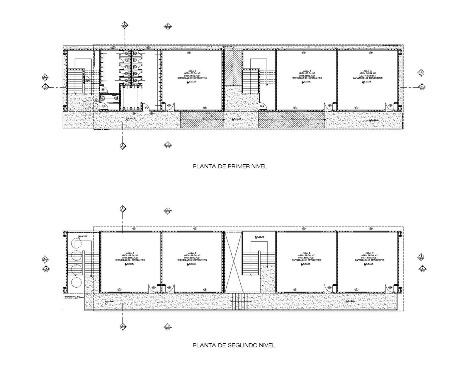 School design floor plans reviewed for Disproyectos LTDA