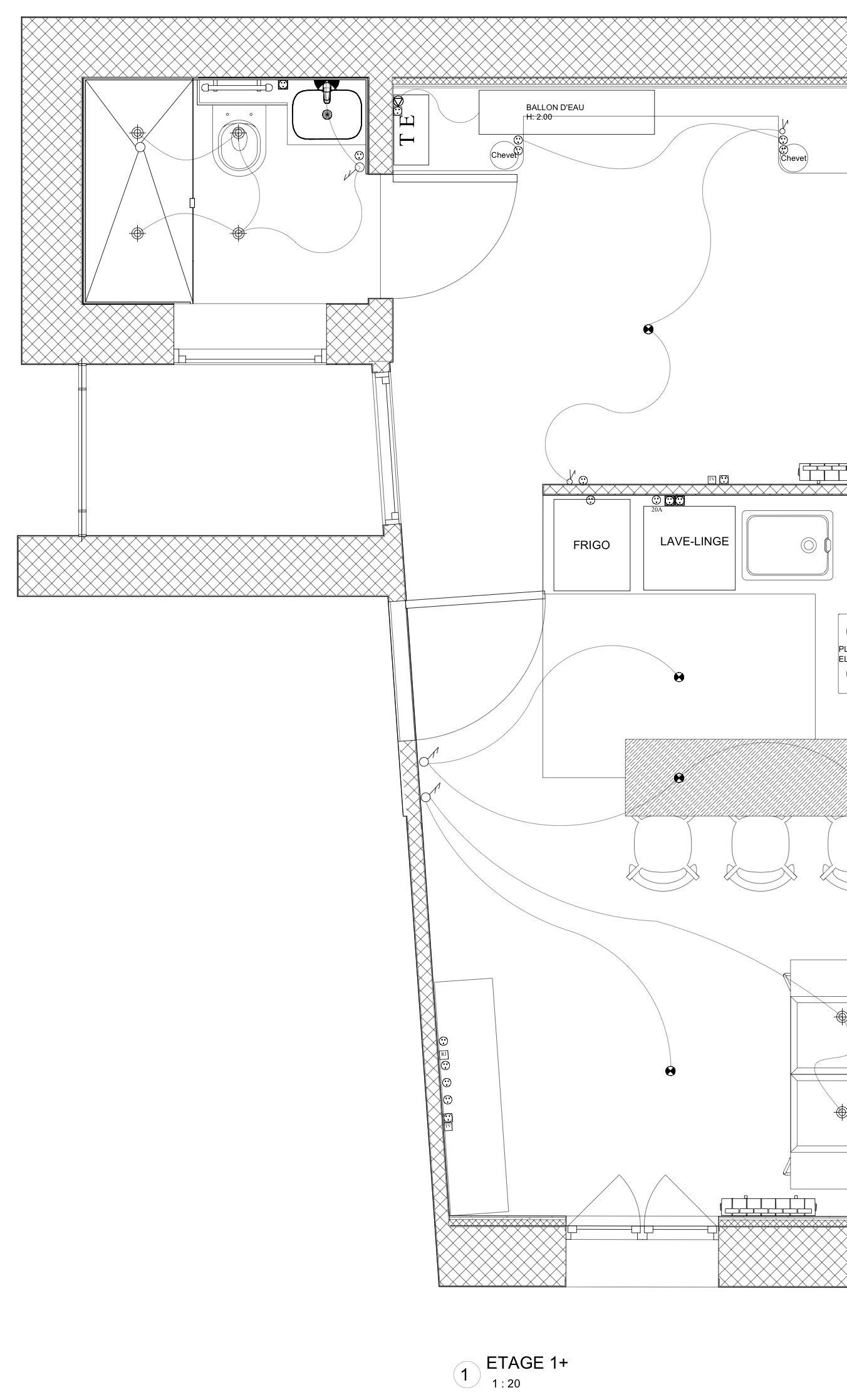 Studio Vanves electrical plan